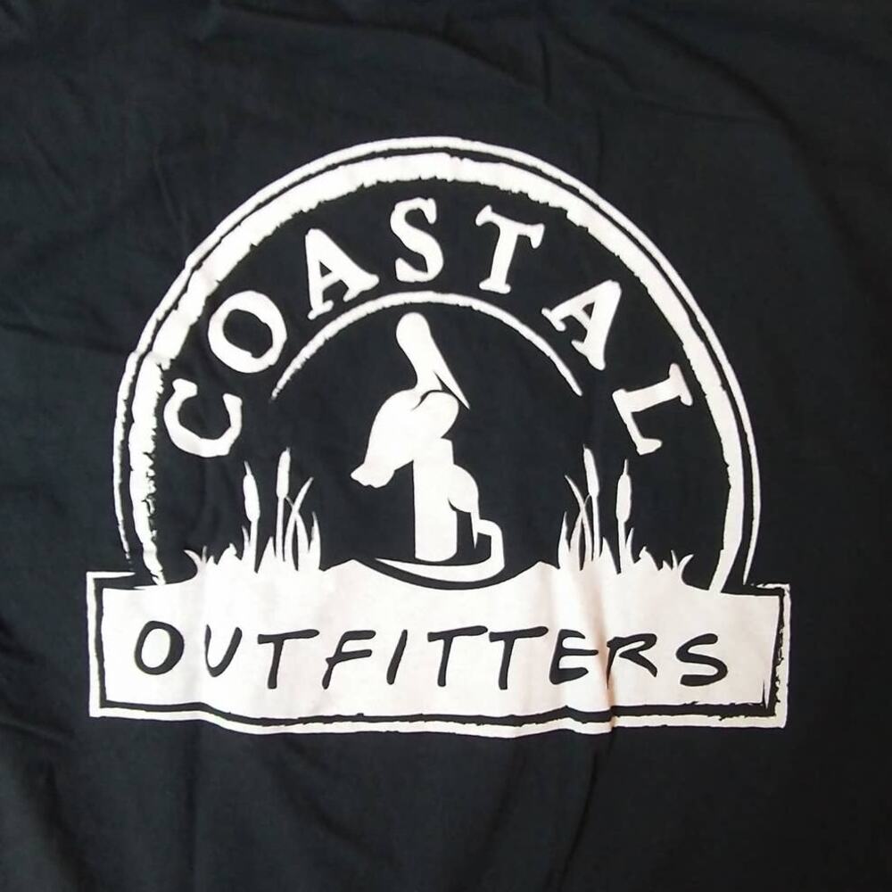 Coastal Outfitters Mens Short Sleeve Pocket T Shirt Black Small